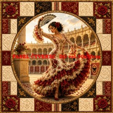 Látkový panel  kolekce FLAMENCO 622-82