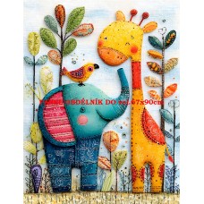 Látkový panel  kolekce  ROZTOMILÝ PATCHWORK  623-3