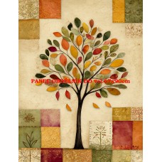 Látkový panel  kolekce  PODZIMNÍ PATCHWORK  629-17