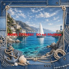 Látkový panel kolekce NAUTICAL DENIM BREEZE  631-80