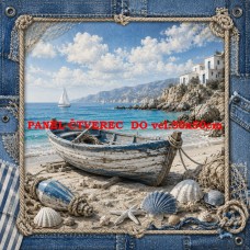Látkový panel kolekce NAUTICAL DENIM BREEZE  631-81