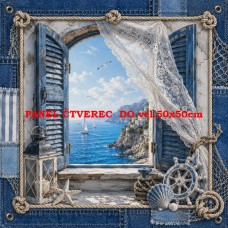 Látkový panel kolekce NAUTICAL DENIM BREEZE  631-83