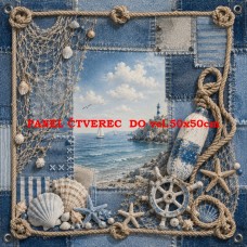 Látkový panel kolekce NAUTICAL DENIM BREEZE  631-85