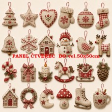  Látkový panel sada kolekce VÁNOCE 640-667