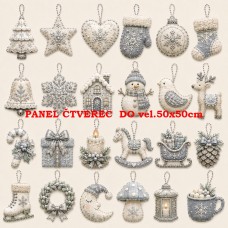  Látkový panel sada kolekce VÁNOCE 640-669