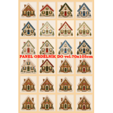 Látkový panel sada kolekce VÁNOCE - na adventní kalendář, pexeso, ozdoby atd.  641-100