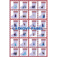 Látkový panel - varianty velikosti  224-411 bez čísel LEDOVÉ KRÁLOVSTVÍ