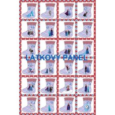 Látkový panel - varianty velikosti  224-413 s čísly LEDOVÉ KRÁLOVSTVÍ