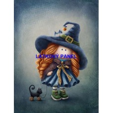BAVLNĚNÝ PANEL Malá čarodějnice  15x20 cm  BSK-214