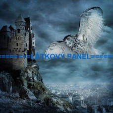 BAVLNĚNÝ PANEL sova 45x45 cm  BSK-65