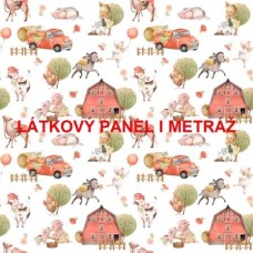 Látkový panel  či metráž - kolekce NA FARMĚ - 239-44