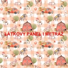 Látkový panel  či metráž - kolekce NA FARMĚ - 239-65