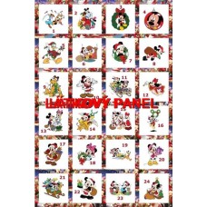 Látkový panel - varianty velikosti  266-46  číslice