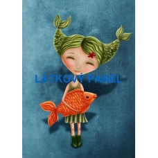 BAVLNĚNÝ PANEL Ryby 25x35 cm  BSK-110