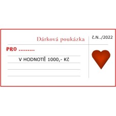 DÁRKOVÝ POUKAZ V HODNOTĚ 1000,-