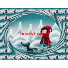 BAVLNĚNÝ PANEL Červená karkulka 7x10 cm BSK-c11