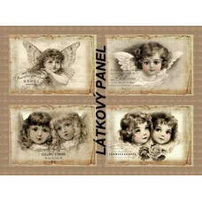 BAVLNĚNÁ LÁTKA - panel 29x40 cm  FNP408