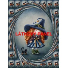 BAVLNĚNÝ PANEL Malá čarodějnice 7x10 cm  BSK-c214