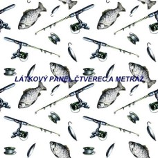 Látkový panel nebo metráž RYBAŘENÍ -  294-7