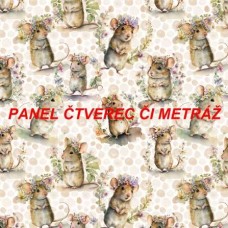 Látkový panel nebo metráž KOLEKCE MYŠKA  -  301-56