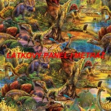 Látkový panel nebo metráž DINO -  283-5