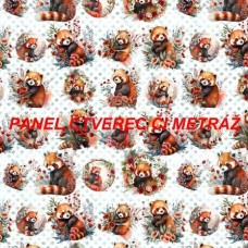 Látkový panel nebo metráž KOLEKCE ČERVENÁ PANDA - 301-156