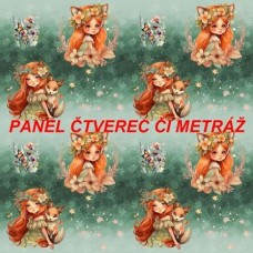Látkový panel nebo metráž KOLEKCE LIŠČÍ HOLČIČKA  -  301-252