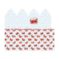 Panel set čepička+nákrčník vel,50-52/panel 45x60cm/  304-2