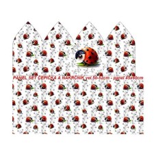 Panel set čepička+nákrčník vel,50-52/panel 45x60cm/  304-3