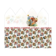 Panel set čepička+nákrčník vel,50-52/panel 45x60cm/  304-6