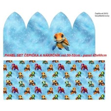 Panel set čepička+nákrčník vel,50-52/panel 45x60cm/  304-9