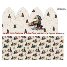 Panel set čepička+nákrčník vel,50-52/panel 45x60cm/  304-10