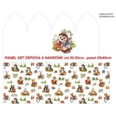 Panel set čepička+nákrčník vel,50-52/panel 45x60cm/  304-11