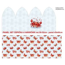 Panel set čepička+nákrčník vel,50-52/panel 45x60cm/  304-14