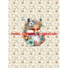 BAVLNĚNÝ PANEL  liška 19x25 cm df522