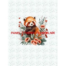 BAVLNĚNÝ PANEL  panda 18x25 cm df555