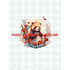 BAVLNĚNÝ PANEL  panda 18x25 cm df556