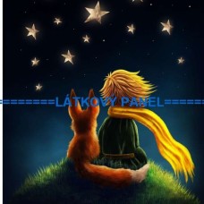 BAVLNĚNÝ PANEL Malý princ 15x15 cm    BSK-16