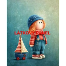 BAVLNĚNÝ PANEL  Malý námořník 32x40 cm BSK-225