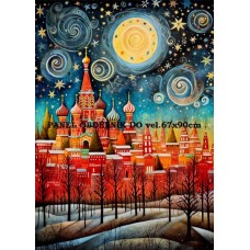 BAVLNĚNÝ PANEL Moskva  7x10 cm  zpf390