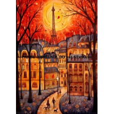 BAVLNĚNÝ PANEL Paříž 7x10 cm  zpf391