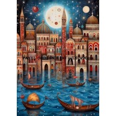 BAVLNĚNÝ PANEL Benátky 15x20 cm  zpf417