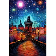 BAVLNĚNÝ PANEL Praha 20x30 cm  zpf667
