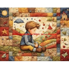 bavlněný panel Malý princ 15x20 cm  flp457