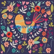 BAVLNĚNÝ PANEL 10x10 cm  folk87