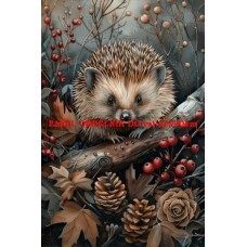 BAVLNĚNÝ PANEL ježek 17x25 cm lpz383