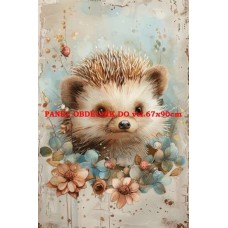 BAVLNĚNÝ PANEL ježek 17x25 cm lpz384