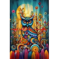 BAVLNĚNÝ PANEL sova 17x25 cm lpz404