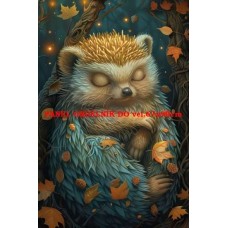 BAVLNĚNÝ PANEL ježek 10x15 cm lpz461