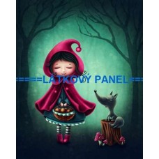 BAVLNĚNÝ PANEL Červená karkulka  30x40 cm BSK-01